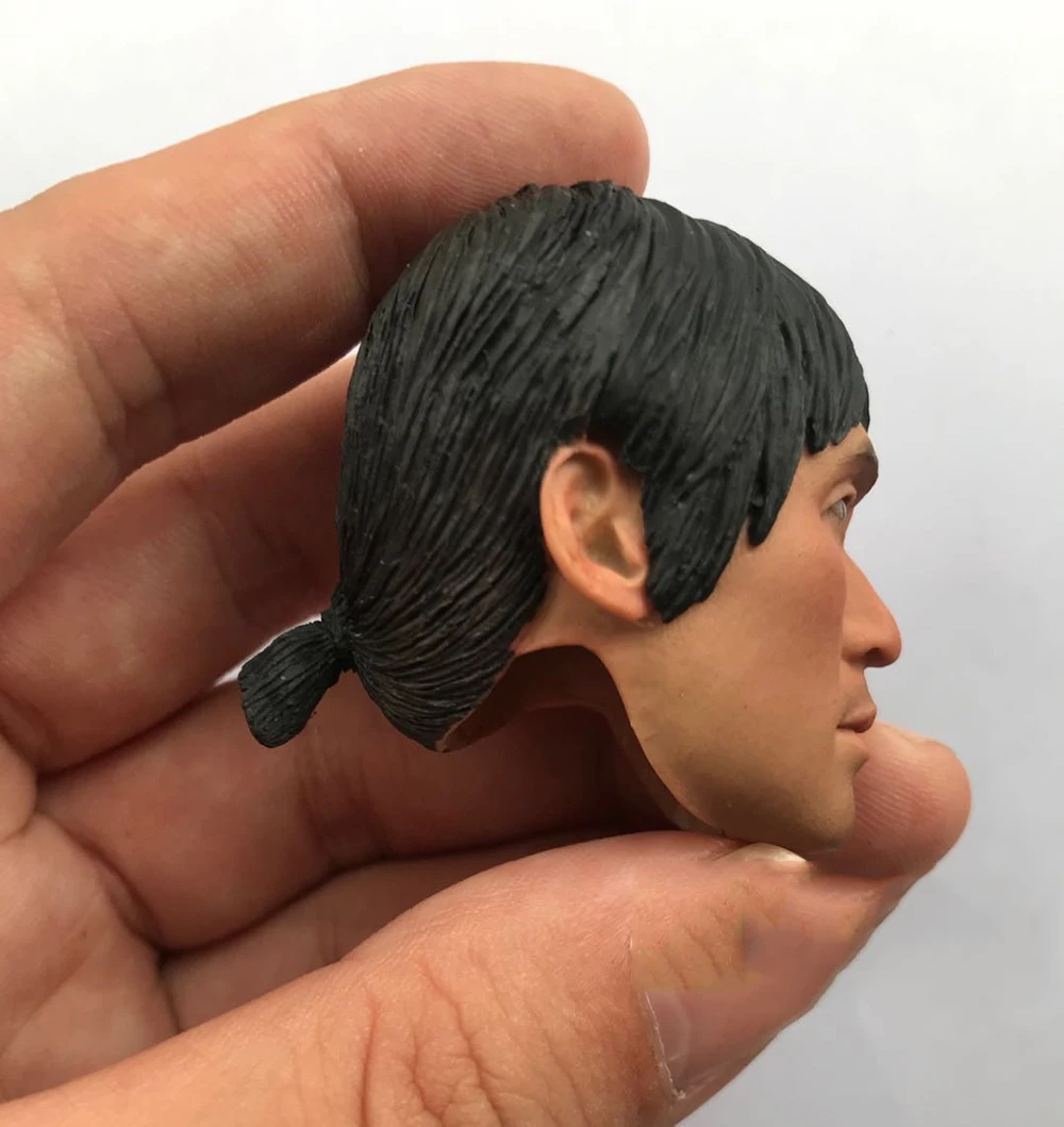 1/6 Male Shaolin Soccer Comedy Superstar Stephen Chow Head Sculpture Carving Model Fit 12inch Action Figures Collect DIY