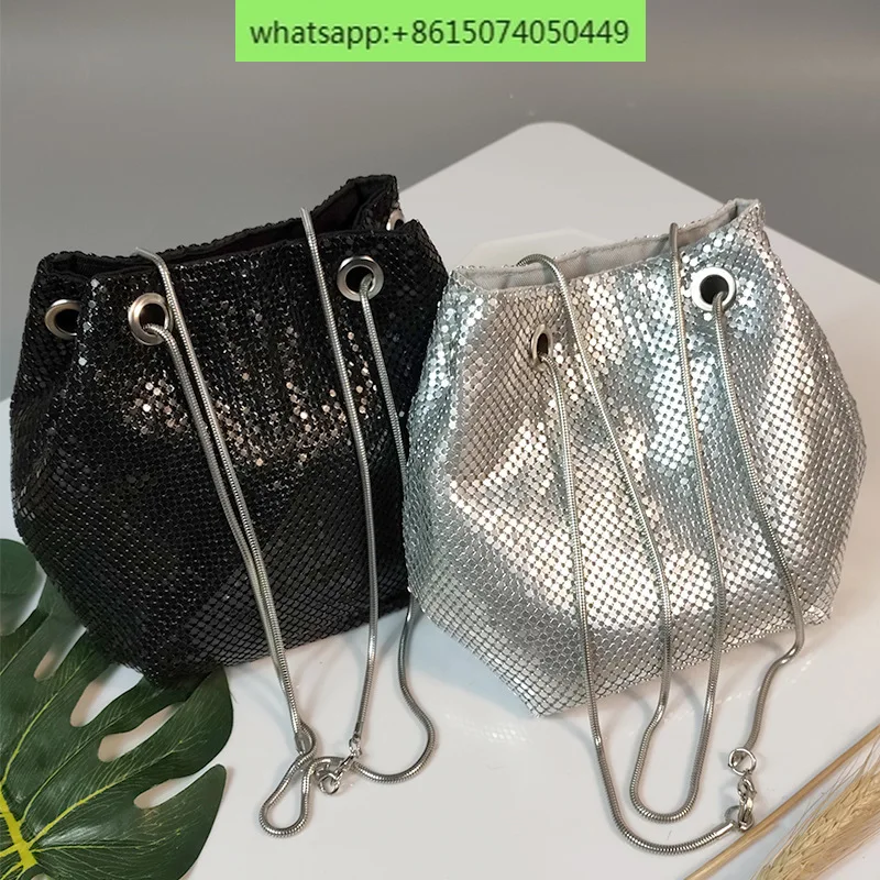 

Women's bag, banquet bag, formal dress, cheongsam, handbag, single shoulder crossbody bag, inlaid diamond bucket bag