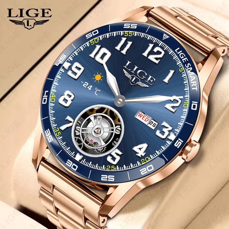 

LIGE Fashion 1.38” HD Screen Smart Watch Men Women IP68 Waterproof Bluetooth Call Men's Watches Health Monitor Sports Smartwatch