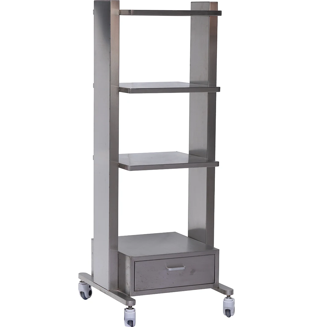 Pet disposal platform 304 Stainless steel trolley for pet clinic with three layer storage rack for animal