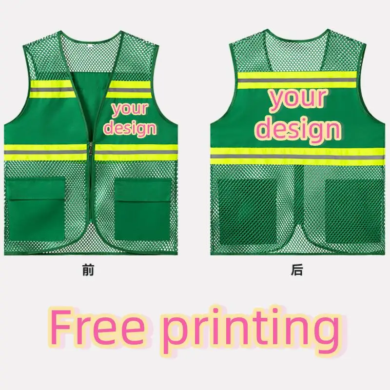 Chaleco de Trabajo con Cuadros para Hombre, Diseño Personalizado con Logotipo Impreso, Chaqueta de Seguridad para Exteriores, Ropa de Trabajo para Obras de Construcción