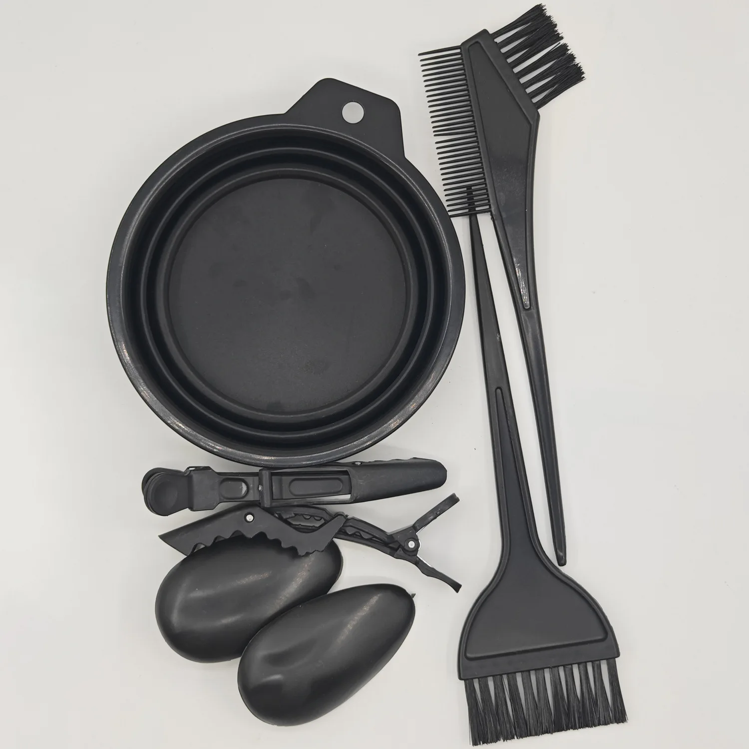 Kit d'accessoires de embaupour cheveux noirs, peigne de coloration, brosse d'arrête, bol Assad en plastique, coiffure bricolage, 6 pièces/ensemble