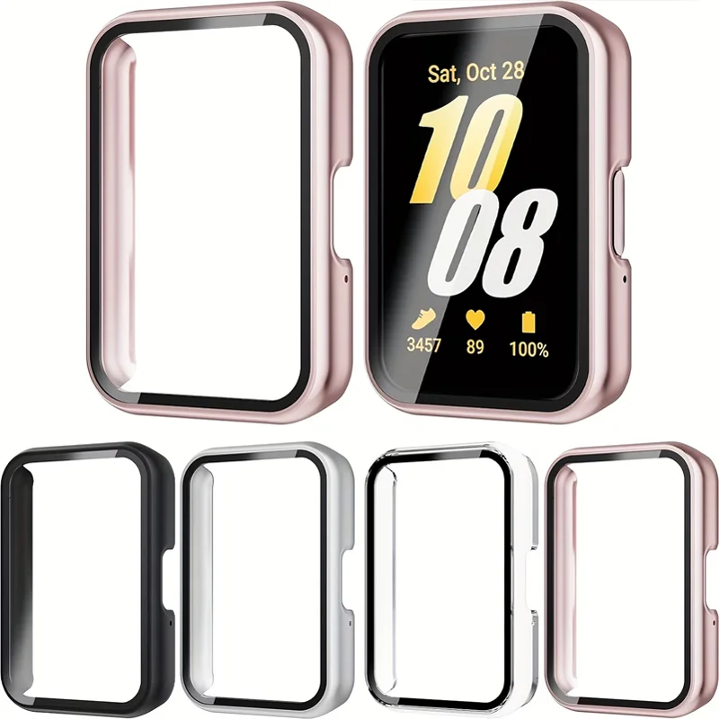 PC Case For Samsung Galaxy Fit 3 Smartwatch Glass Full Cover Hard Bumper Protective Screen Protector Galaxy Fit 3 Accessories
