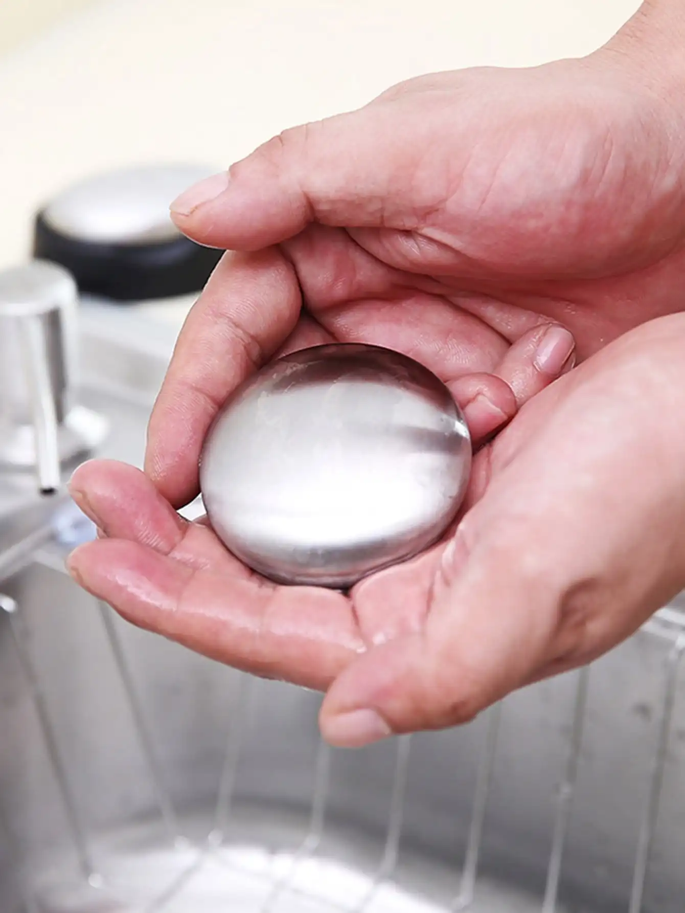 

1 шт. чистящее мыло из нержавеющей стали, серебряное дезодорирующее мыло для кухни