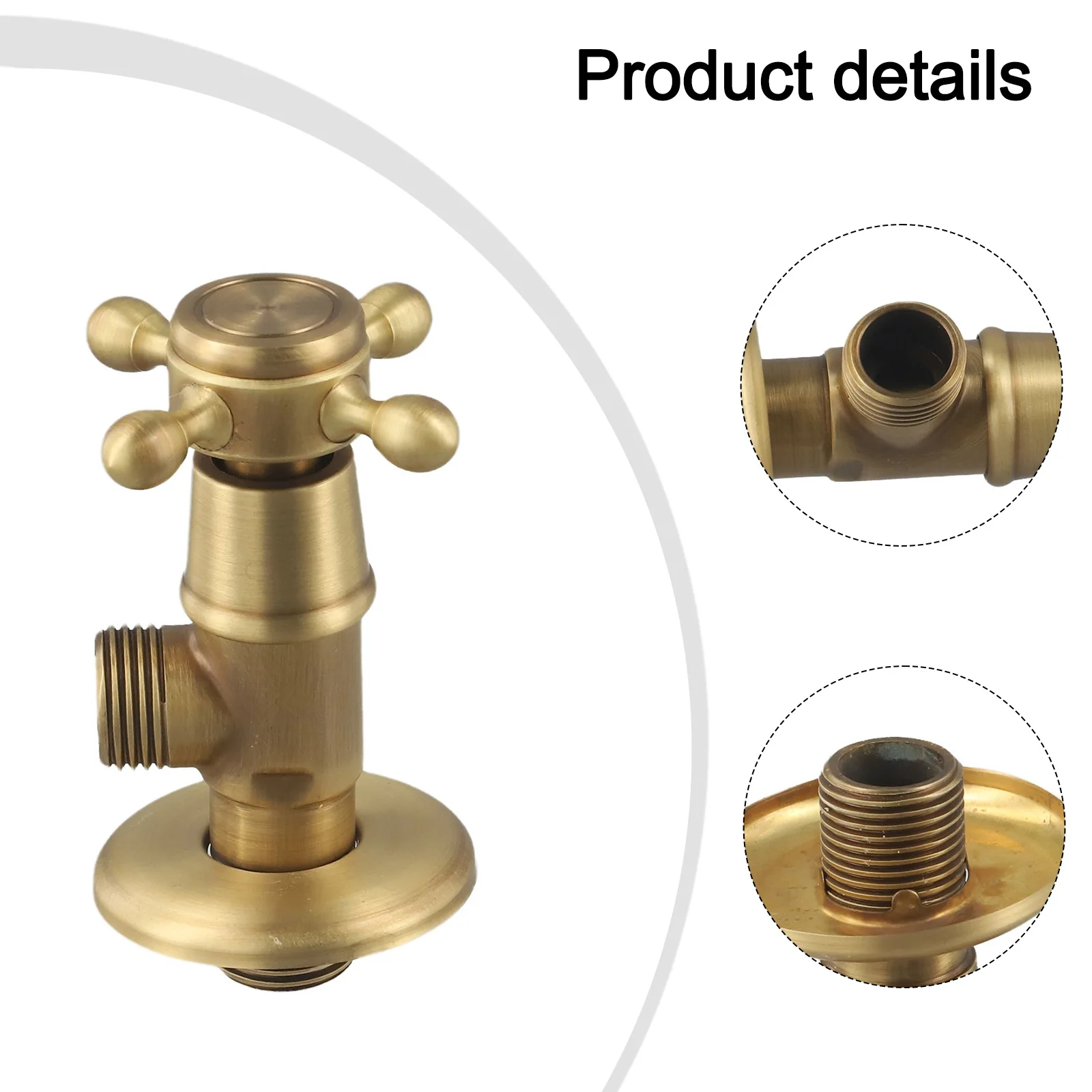 Antique Angle Valve European Angle Valve Hot And Cold Compatibility Long-lasting Performance For Any Setting For Balcony