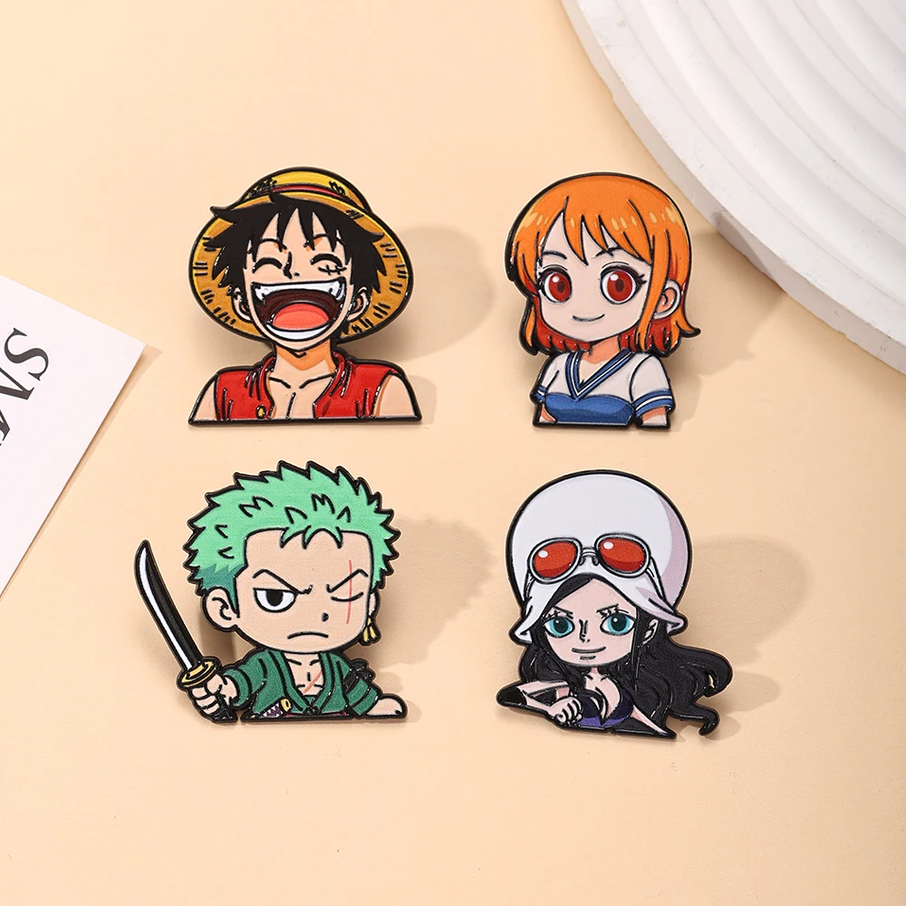 4pcs Set Pin Enamel Anime - Lu - Anime Cosplay Nico Robin ulasan dan harga