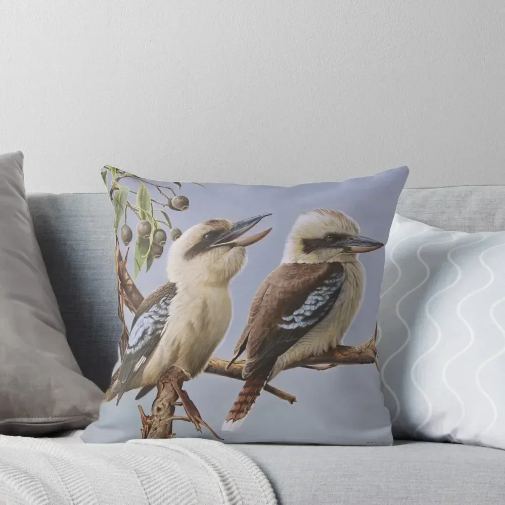 

Kookaburras Throw Pillow Embroidered Cushion Cover Marble Cushion Cover Sofa Pillow Cover pillow