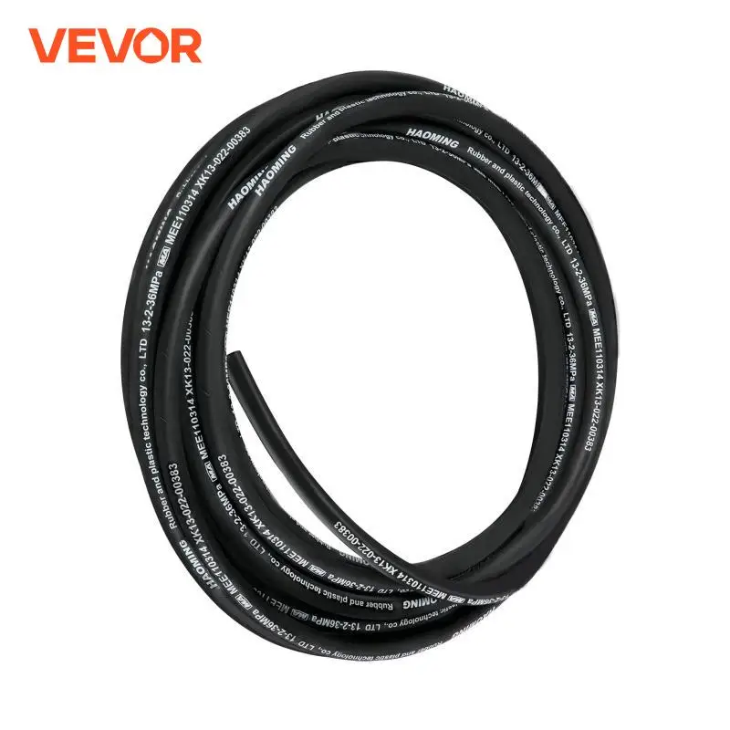 VEVOR High-pressure Hydraulic Hose 50 / 328 FT Length 5000 PSI Max Pressure Rubber Oil Hose for Car Truck Tractor Small Engine