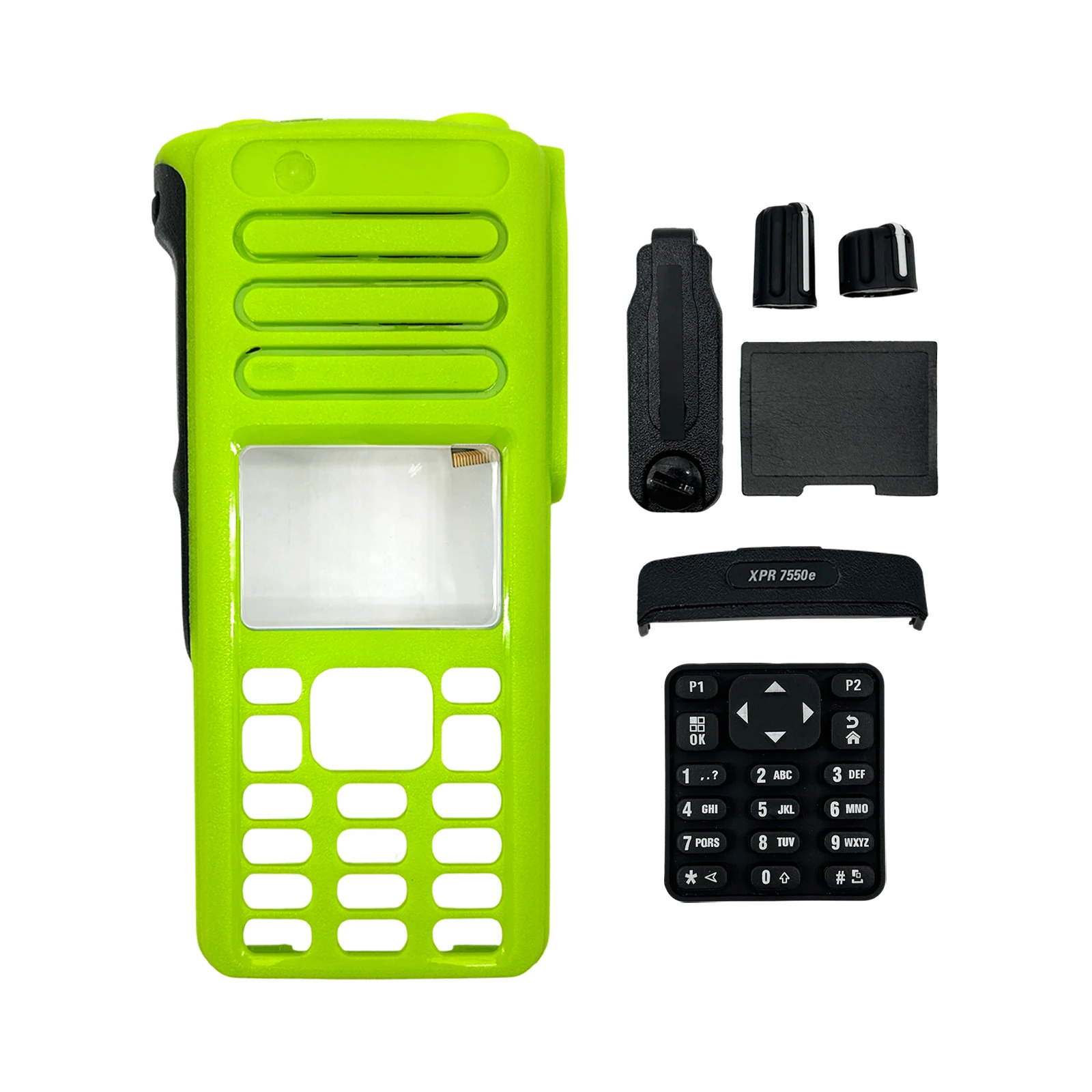 Walkie Talkie เปลี่ยนกรณีซ่อมชุดลําโพง + ไมโครโฟนสําหรับ DGP8550e XPR7550e XIR P8668i Two Way วิทยุสีเขียว
