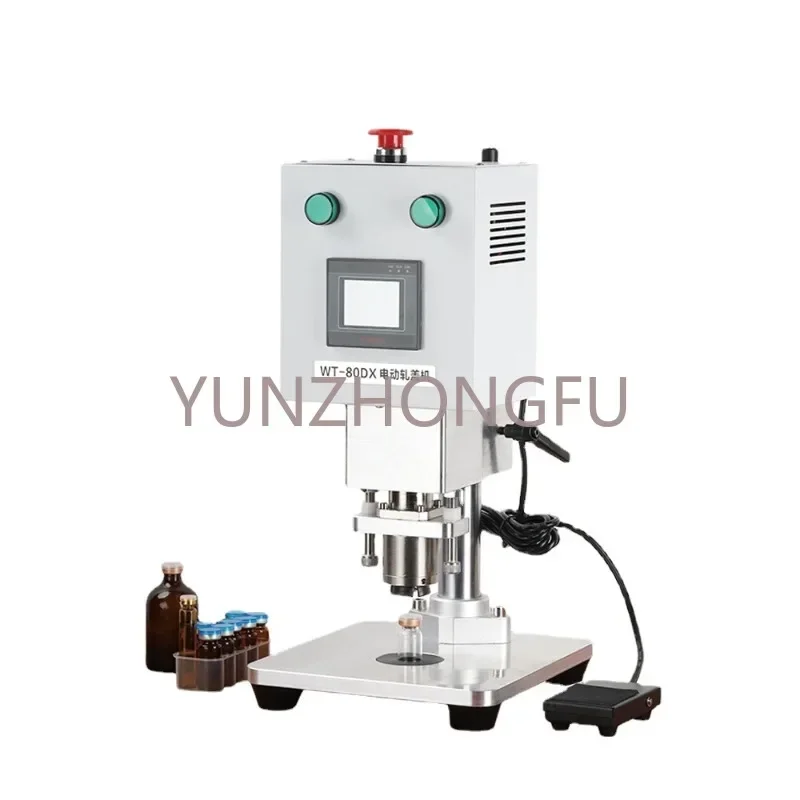 WT-80DX Pure Electric Penicillin Bottle Capping Machine Ampoule Cap Presser Essential Oil Bottle Capping Machine