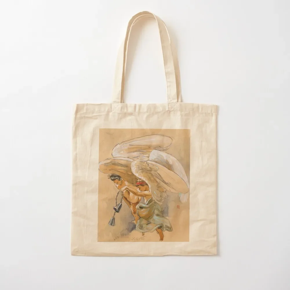 Angel Bells Tote Bag reusable grocery bags bag for beach Tote Bag