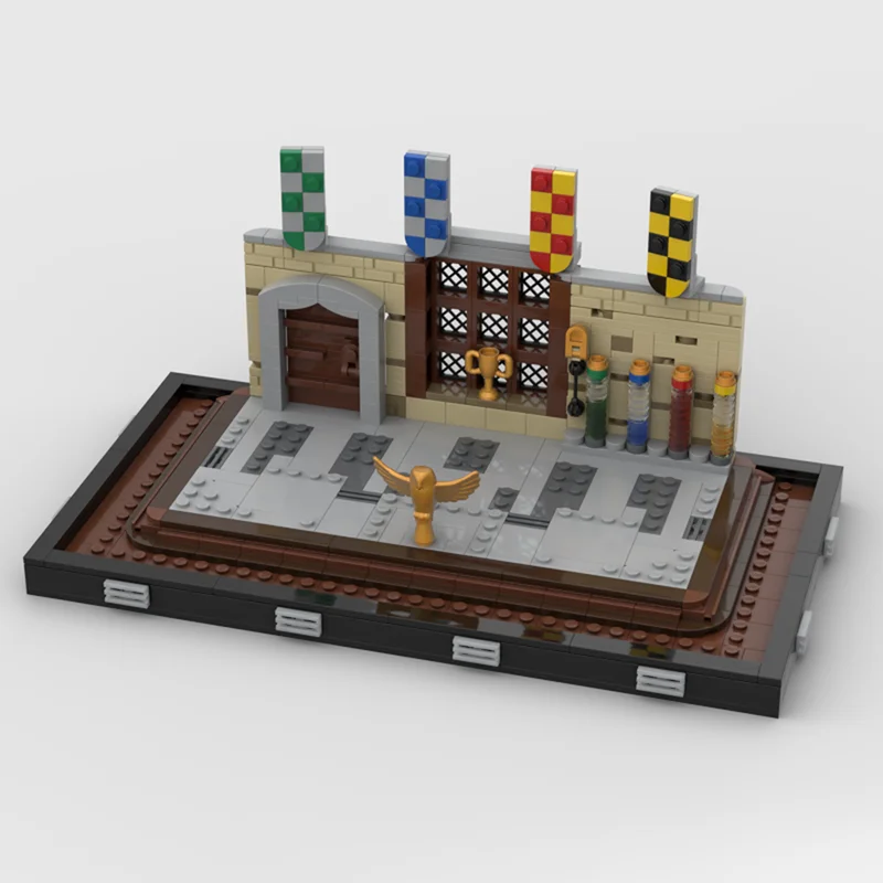 649-teiliges MOC HP Große Halle Lehrertisch Harry Modell Bausatz Weihnachtsgeschenke Bausteine Konstruktionsspielzeug DIY Kreative Idee
