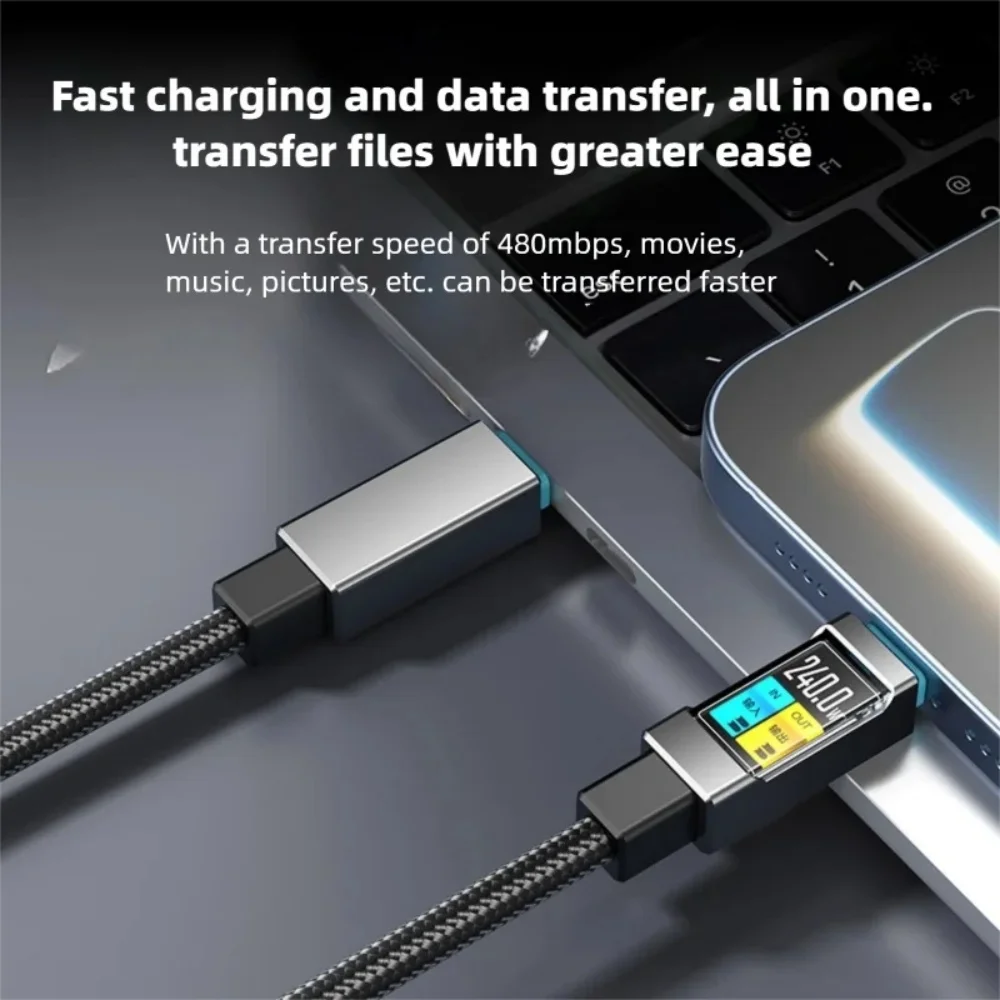 E-marker Chip Braided Bold USB C To Type C Safety Fast Charging Cable for iPhone 17 16 15 Pro Max Xiaomi Samsung S24 S25