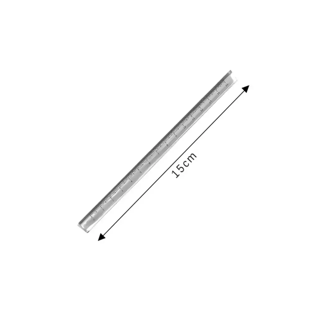 Scale on Both Sides Office School Supplies Measuring Tools Triangular Rulers Transparent Straight Ruler Students Stationery
