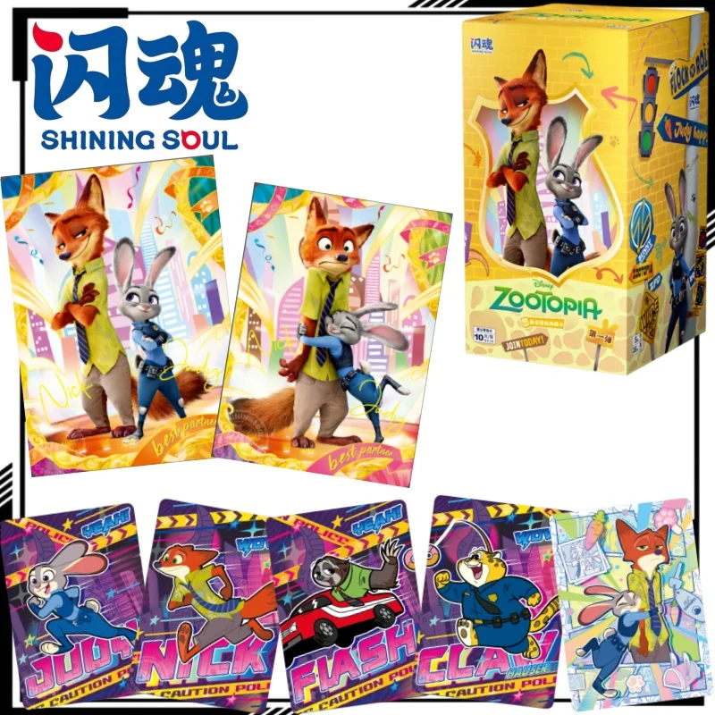 Tarjeta Coleccionable Oficial de Zootopia de Shining Soul, Primera Ola, Tarjeta de Judy Hopps, Mercancía de Anime, Juguetes de Moda