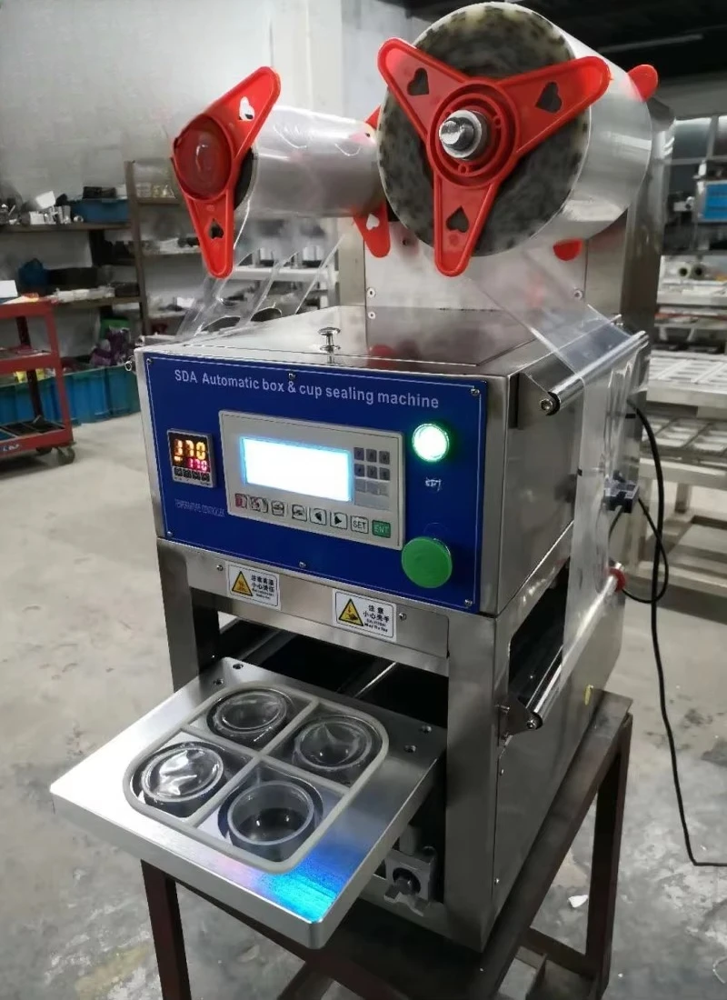 JUYOU Cup Sealing Machine Plastic Yogurt Juice Bubble Tea Equipment Fully Automatic Jelly Boba Milk Tea Cup Sealing Machine