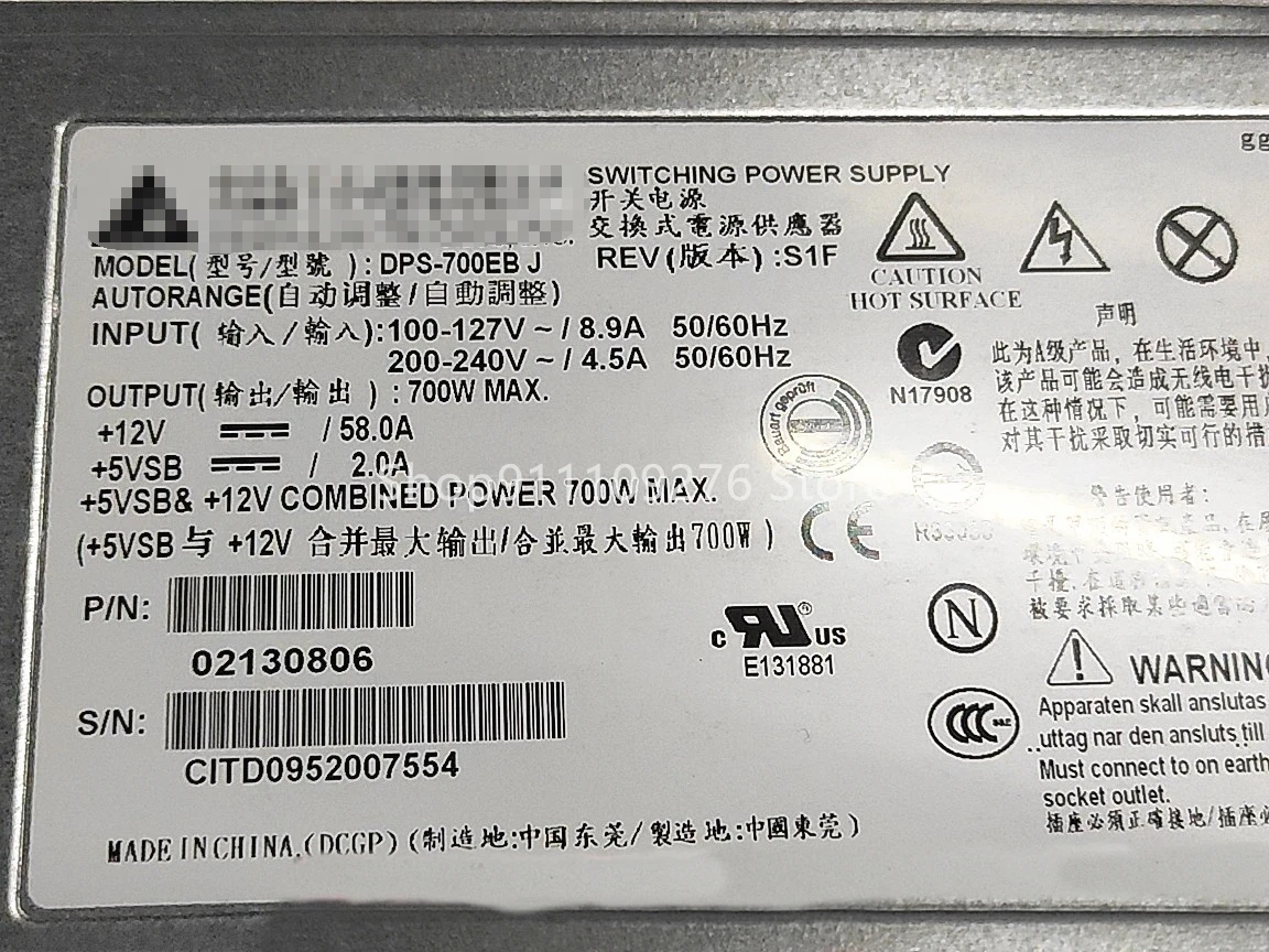 Original Disassemble Power Supply for DPS-700EB J