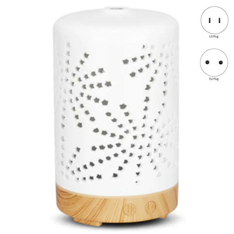 Ceramic Ultrasonic Humidifier Aroma Essential Oil Diffuser LED Light High Frequency Mist Maker Humidifying