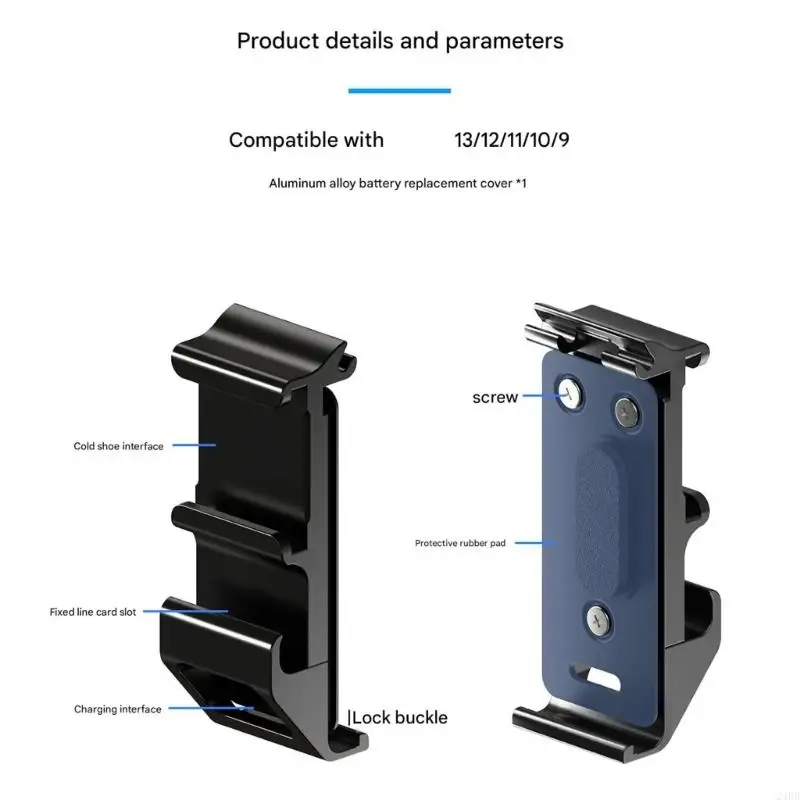 Quick Release Battery Cover Housing Case Integrated Cold Shoe For Easy Accessory Attachment And Charging Without Removal 24BB