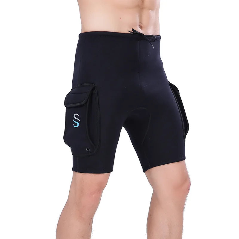 

Men's Diving Shorts with Pocket Technical Diving Pants Keep Warm Drifting kayaks Surfing Sailing Clothing 3mm Neoprene Wetsuit