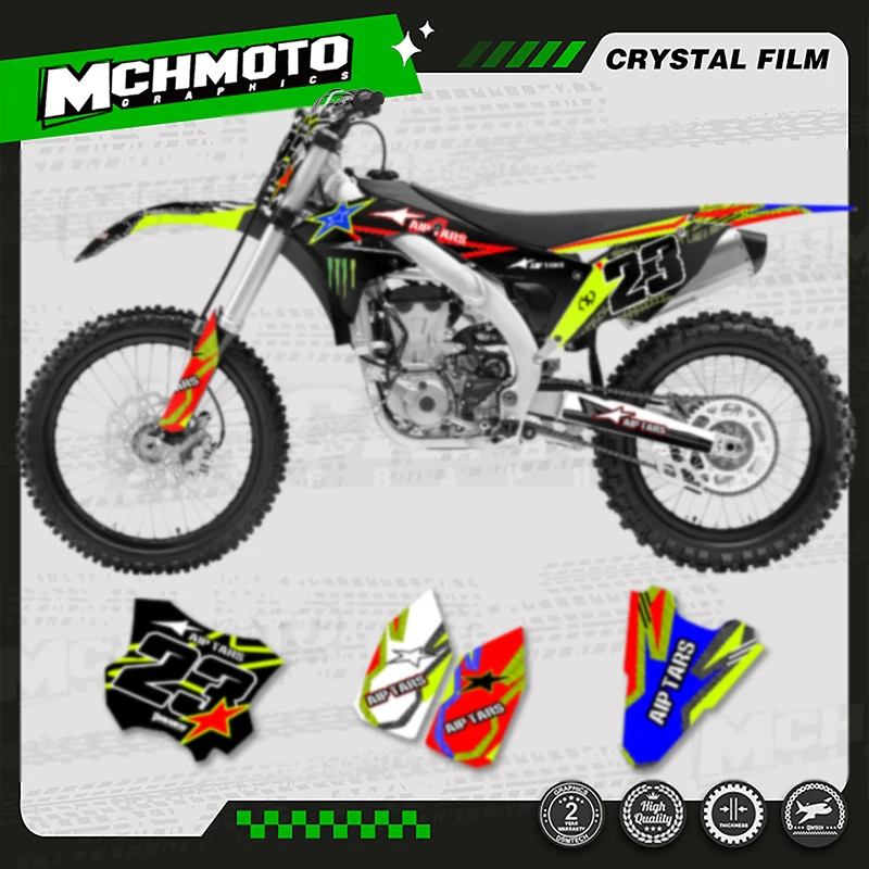

MCHMFG For Kawasaki Graphics Background Decals Stickers For KXF450 2016 2017 2018 KX450F 002