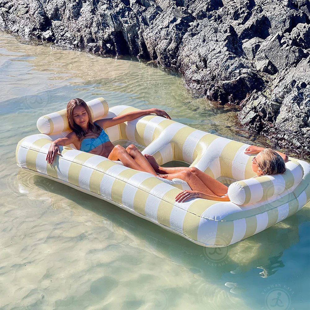 Leisure Inflatable Pvc Water Dock Pool Floating Chair Bed Inflatable Water Floating Island for Party