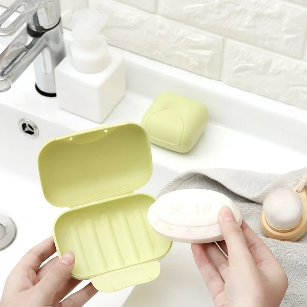 

Soaps Dish Holder Portable Travel Soap Box Container Bathroom Acc Home Plastic Soap-Boxes with Cover Small/big Size Candy Color