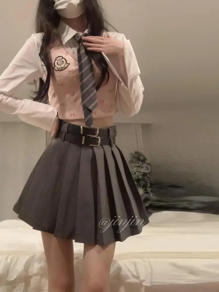 New Summer Korea Japan Fashion Sexy Style Jk Uniform Outfit Navy Skirt Sets Uniform Women Japanese Korea School Uniform Set