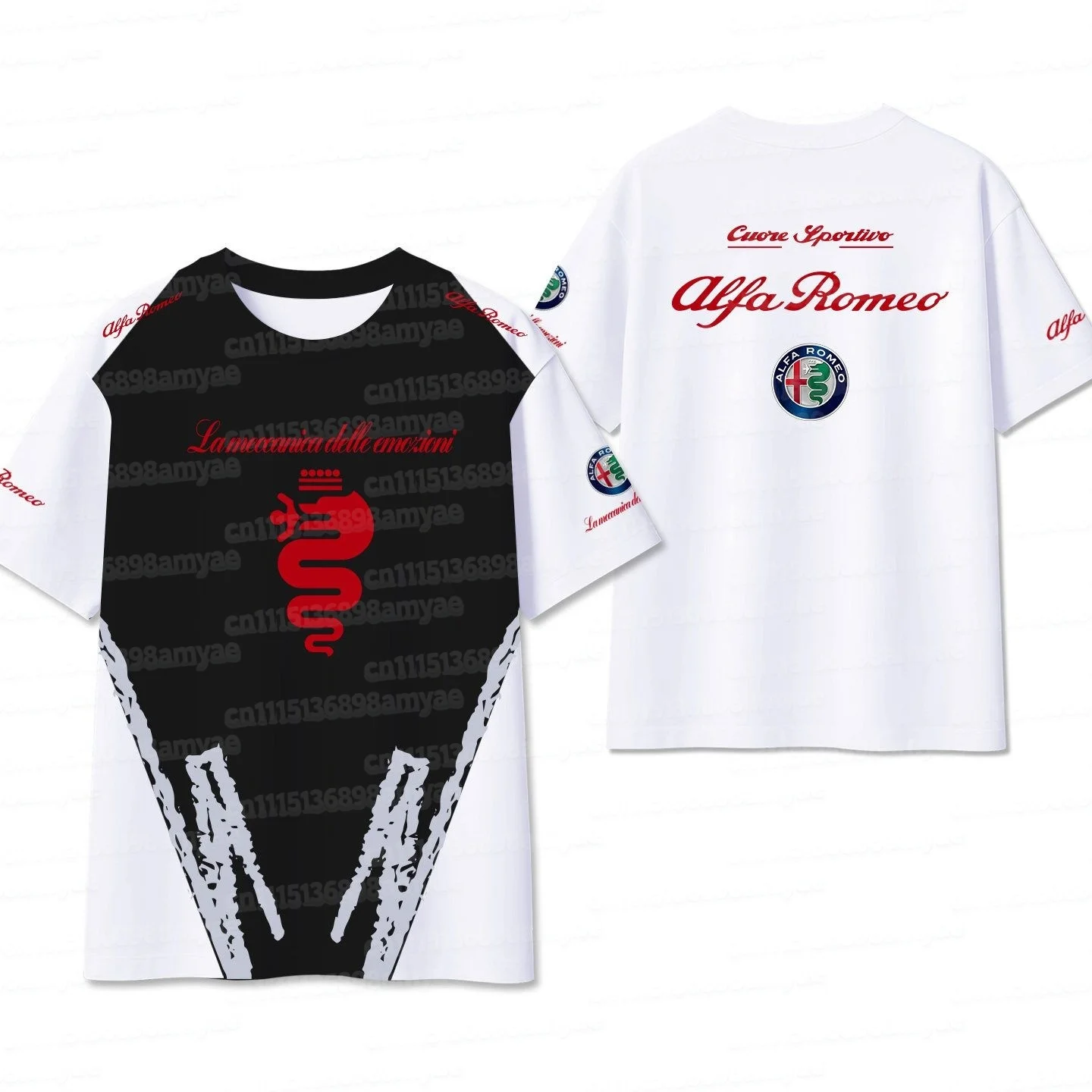 2026 Alpha Racing Fan T-Shirt Atmungsaktiv Schnelltrocknend Outdoor Freizeit Sport Familien-Top 3D-Gedrucktes Fan-Kurzarm-Top – Detail 8