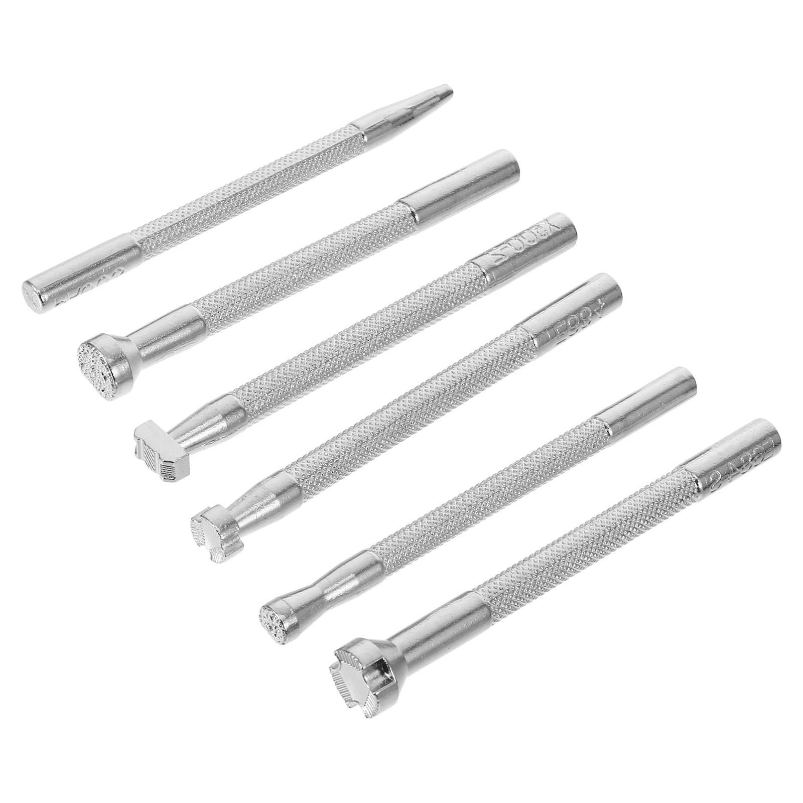 

6Pcs Stamp Tool Kit Durable Metal Alloy Stamping Working Tools Leathercraft DIY Carving for Wallet Belt Saddle