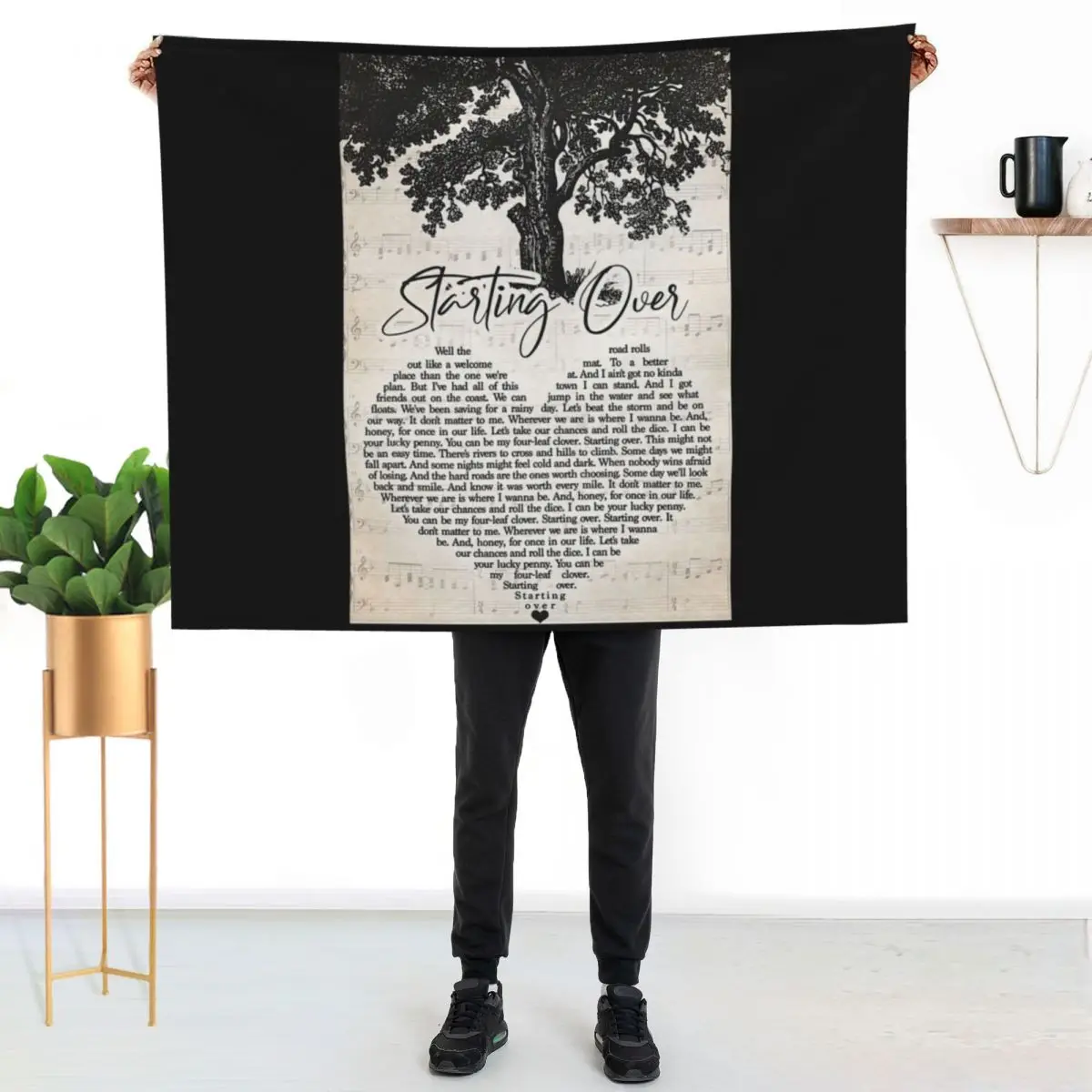 Chris Stapleton – Starting Over Lyrics Throw Blanket Sleeping Bag decorative Blankets For Bed Soft Blankets For Baby Blankets