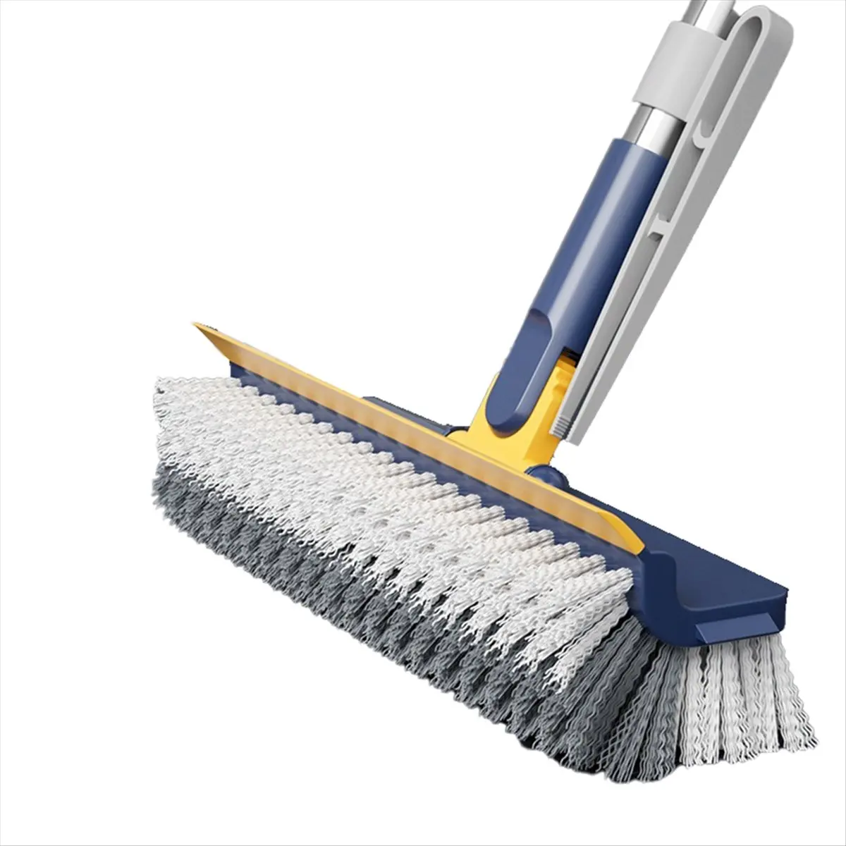 HITL Long-Handled Floor Brush, Multi-Functional Scraping and Cleaning Brush, Cleaning Without Blind Spots Blue