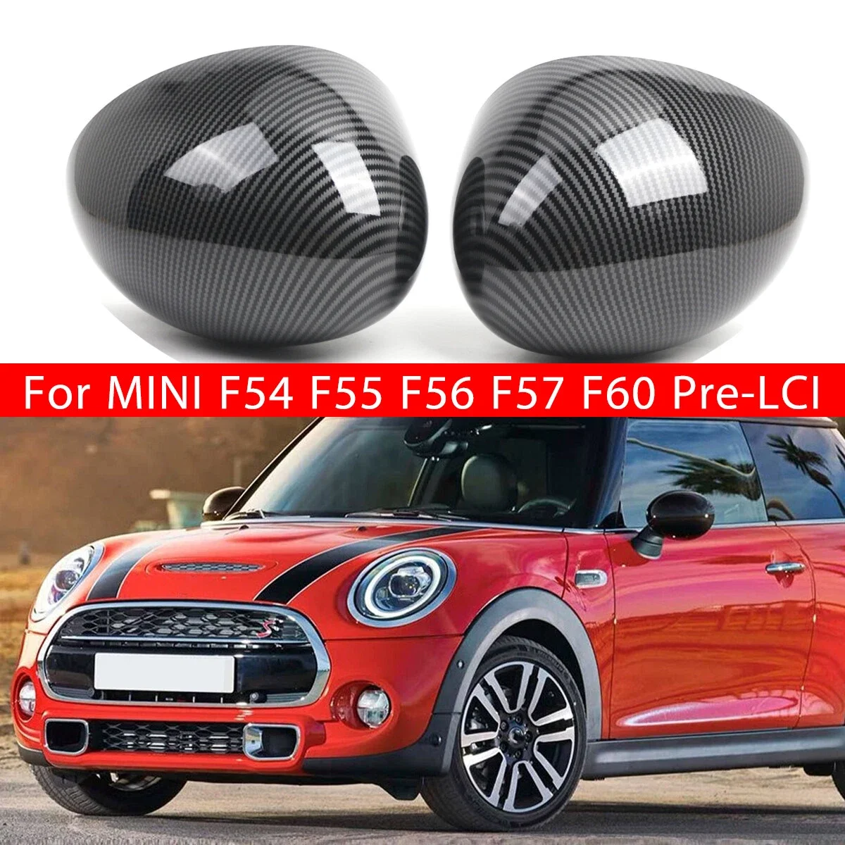 

For BMW Mini F54 F55 F56 F57 F60 Left Hand Drive Side 51167401229 51167401230 Pair Replacement Rearview Side Mirror Covers