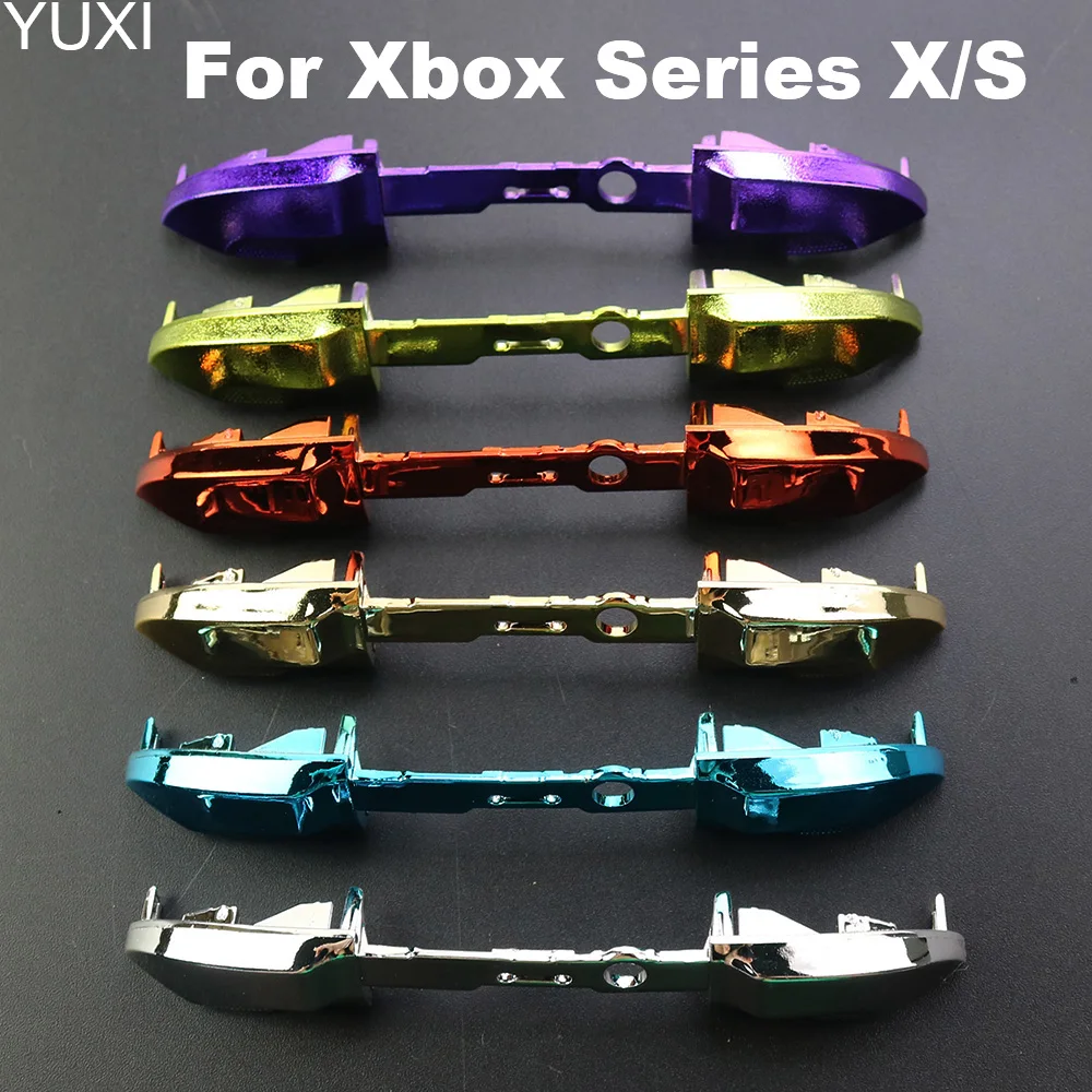 YUXI Full Sets Chrome Button Replacement For Xbox Series X S Controller Dpad ABXY LB RB LT RT Trigger Grips Stick Buttons Parts