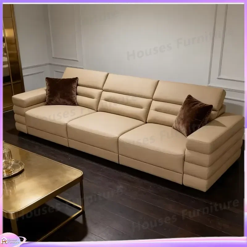 Recliner Sofa 3 Seater Eco Leather Functional Couch Scratch Resistant Anti Fouling Home Theater Living Room