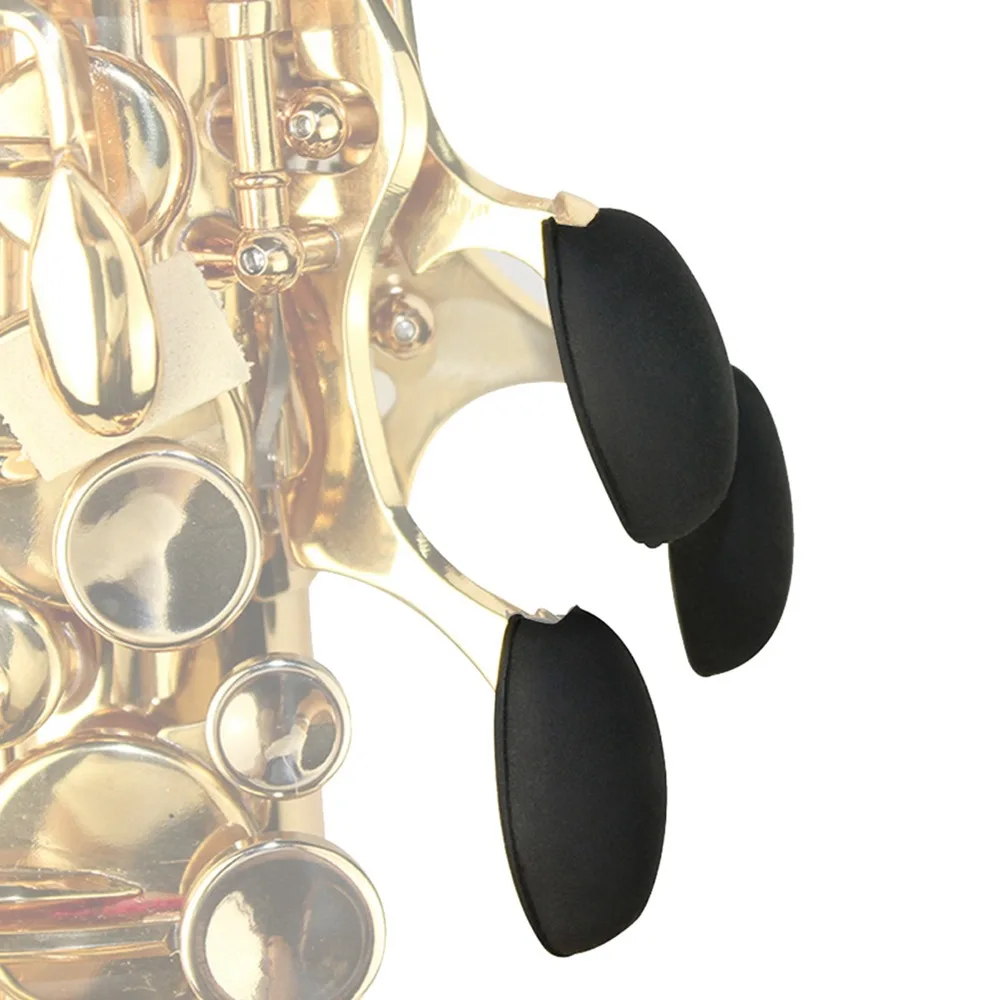 6pcs Silicone Saxophone Palm Key Pads​ ​Black ​Palm Key ​Sax Key Cushions​ ​Key Riser Pads Thumb Rest Accessory​