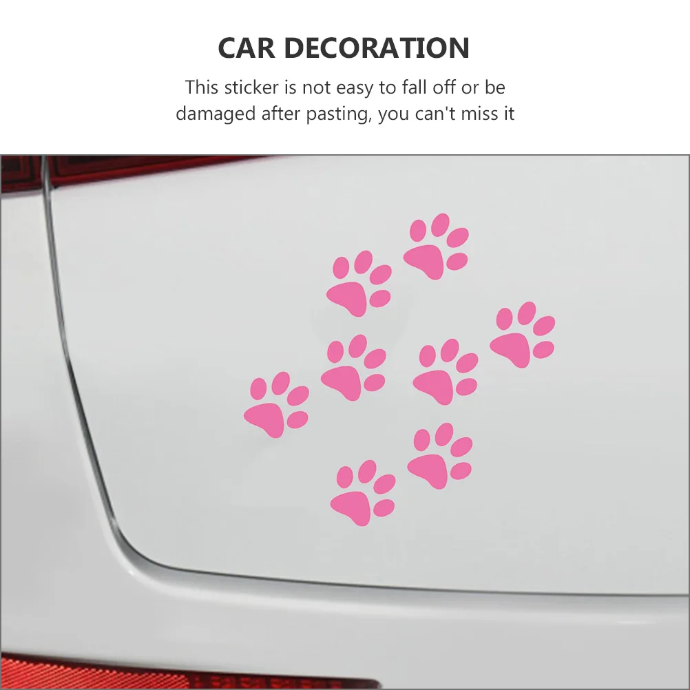 

24Pcs Cat Footprint Car Decorative Decal Fun Stylish No Gift Cat Footprint Decal Auto Body Sticker Lovely Stickers
