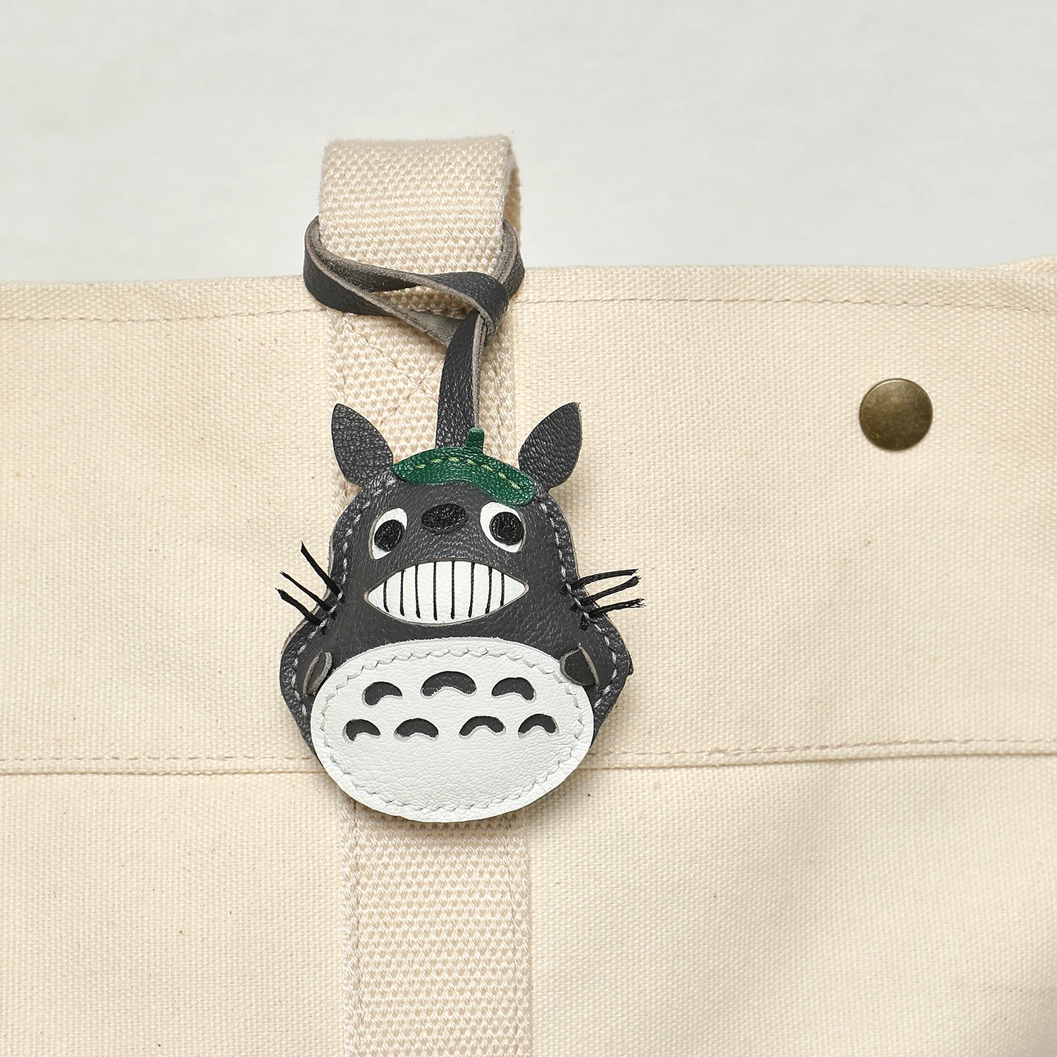 Sheepskin Handmade Real Leather  Black No Face Bag Charm KeyChain Gift Cute Decoration For Bags Exquisite Charm Bag Accessories