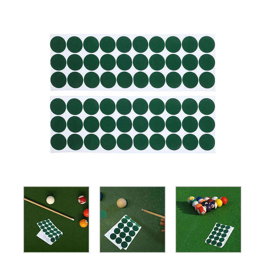 

2 Sheets Pool Marking Spots Position Dot Stickers For Billiards Wear-Resistant Lint Material Adhesive Protection Coating Snooker