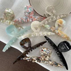 Woman Large Korean High-grade Acetate Hair Claws Girls Colourful Barrettes Hair Clips Accessories Hairpins Headwear Ornaments