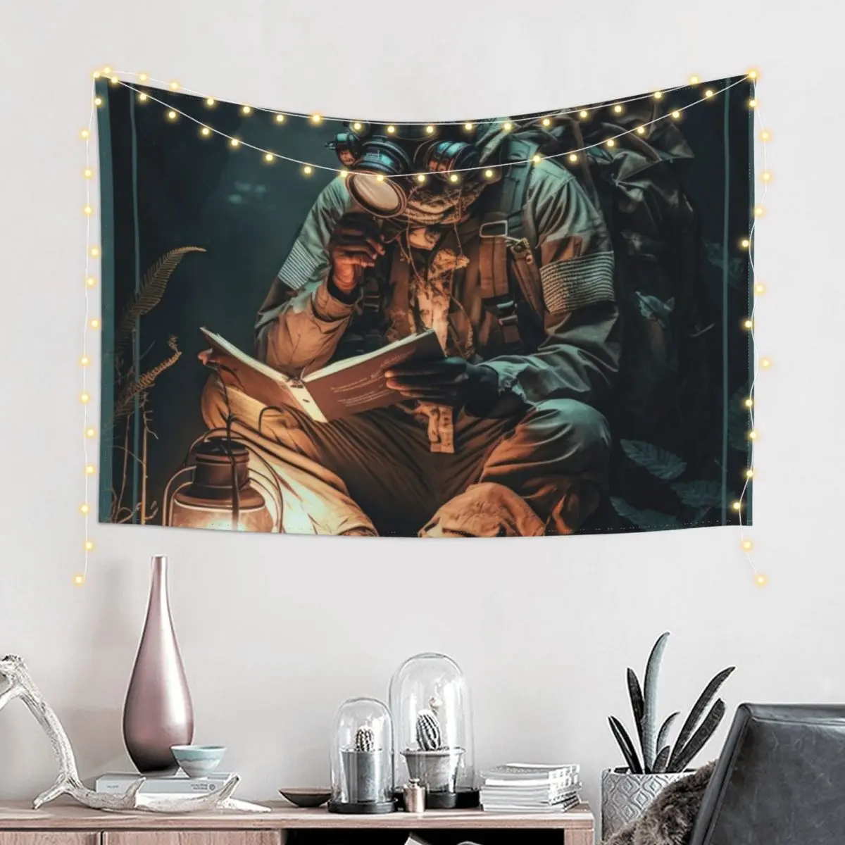 Singularity Tarot - The Singularity Prepper Tapestry Wall Hanging Wall Mushroom Wall Decoration Tapestry