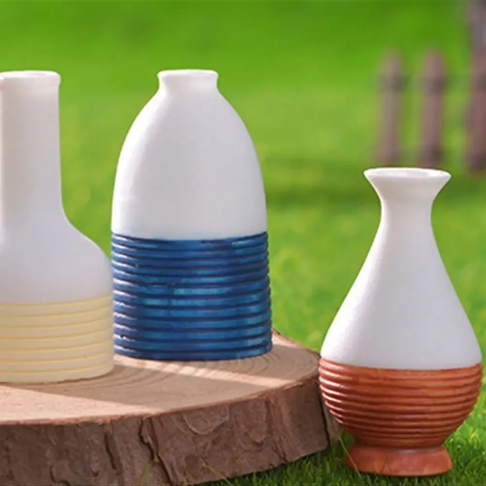 

Vase Statues Waterproof Simulation Mini Vase Handmade Resin Craft Resin Mini Flower Vase Small Micro Landscape Vase Doll House