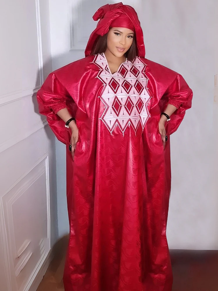 Weddng Party Prom Evening Dresses Elegant Women Maxi Robe African Dashiki Bazin Boubou Dubai Muslim Hijab Abayas Ladies Clothing