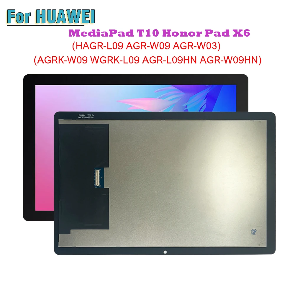 For Huawei MediaPad T10 Honor Pad X6 HAGR-L09 AGR-W09 AGR-W03 AGRK WGRK W09HN LCD Display Touch Screen Digitizer Glass Assembly