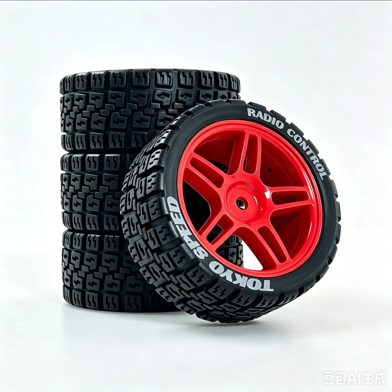 1/10 RC Rally Car 4Pcs 68mm Gravel Wheel Tire Set 12mm Hex Multi Color Rims Fit Tamiya TT02 XV01 MJX 10306 HSP 94123 Upgrade Rep