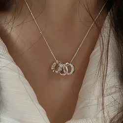 FOXANRY sello suéter collar para mujeres parejas INS moda creativa hueco geométrico colgante cumpleaños fiesta joyería regalos