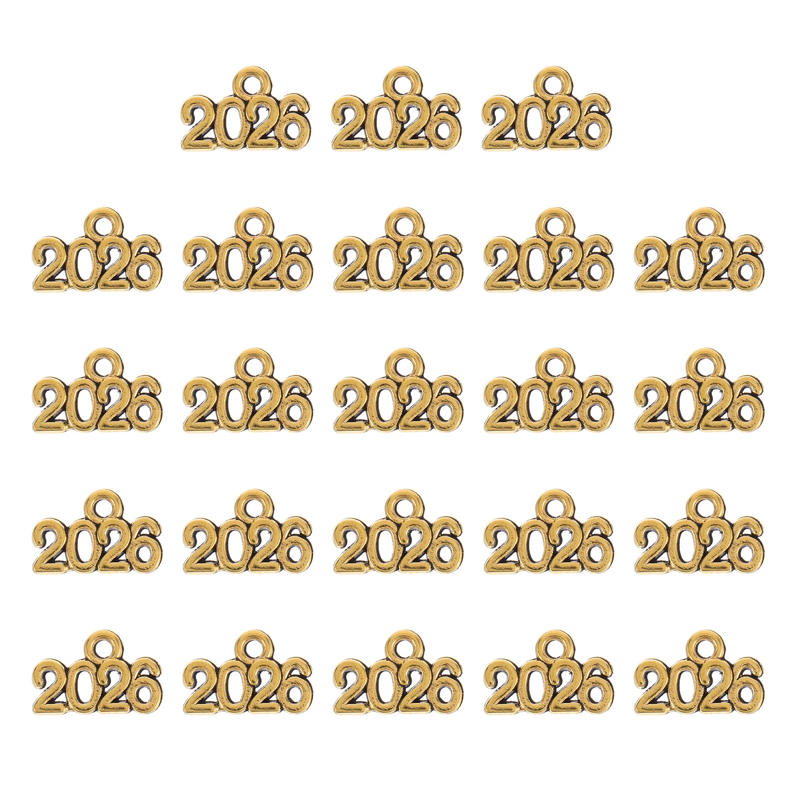 

100pcs Keychain Pendant Charms Alloy Metal DIY Jewelry Making Accessories Golden 2026 Graduation Hat Ornament Durable for Bag