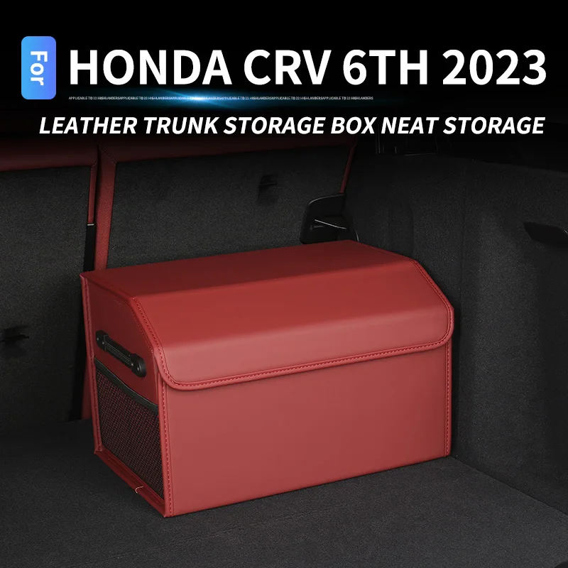 

Car Leather trunk storage box For Honda CRV ACCORD Civic City Large Capacity Auto Multiuse Tools removable Folding Storage Bag