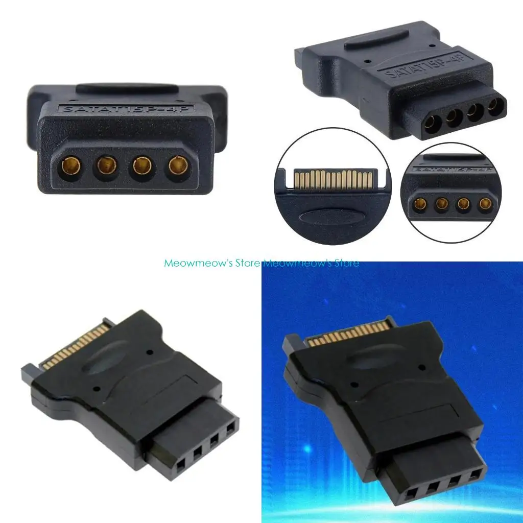 

W91A 15Pin Male to Large 4Pin Female Adapter Hard Drive Power Converter Stable