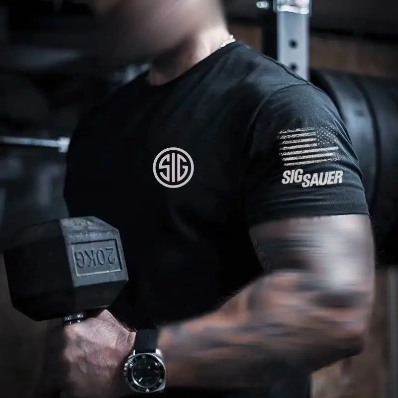 DEVGRU نبتون الرمح عمل ختم فريق 6 التكتيكية العسكرية مروحة الرجل القوي المطبوعة القطن قصير الأكمام اللياقة البدنية تي شيرت رداء علوي غير رسمي